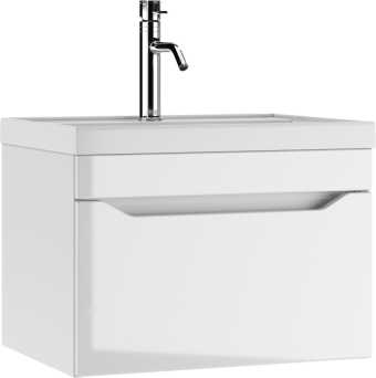 картинка Тумба подвесная под умывальник "UNIT 60" Ева с одним ящиком В1 Айсберг DA5901T от магазина ТНП