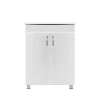 картинка Тумба Standart Breeze 60, напольная, 2 двери, белая от магазина ТНП