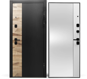 картинка Дверь мет. STRONG 1008  Белый Зеркало  960*2050*90 L от магазина ТНП