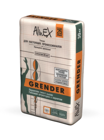 картинка Штукатурка AlinEX GRENDER, 30кг (выравнивающая, гипсовая) (35) от магазина ТНП