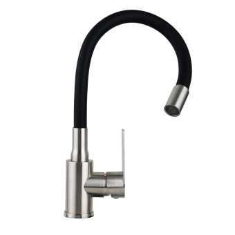 картинка M10 Chrome-Black Кухня силиконовый гусак от магазина ТНП