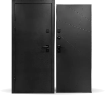 картинка Дверь мет. STRONG 1018 LINE чёрный термо 960*2050 R от магазина ТНП