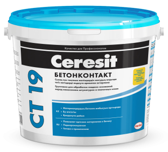 картинка CERESIT CT 19 Бетонконтакт Грунтовка 5л от магазина ТНП