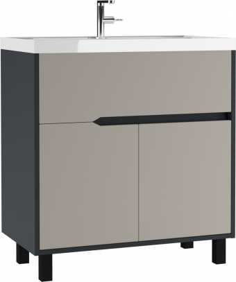 картинка Тумба под умывальник "UNIT 80" Karat Серый тауп В1 Домино DK3213T от магазина ТНП