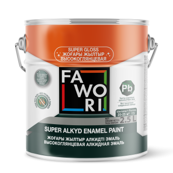 картинка FAWORI Super Alkyd Enamel Paint - 711, белая глянцевая, 0,87 л. (711, цвет белый, глянцевая) от магазина ТНП