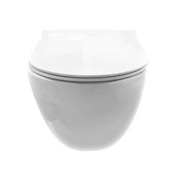 картинка Glossy White Wall-Hung Toilet/ Глянцевый белый подвесной унитаз KZ837B 490*370*340 от магазина ТНП