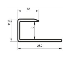 картинка PR-1345 Заканчивающий профиль на ламинат, черный, 2,7м. от магазина ТНП
