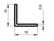 картинка D-945  Угол 10*10, серебро анод., 2,7м от магазина ТНП