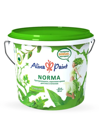 картинка Краска водоэмульсионная, Alina Paint  NORMA, 7 кг (интерьерная, протирающаяся) от магазина ТНП
