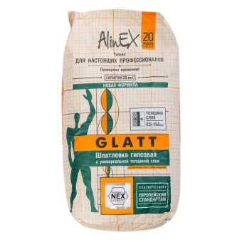 картинка Шпатлевка AlinEX GLATT, 5кг (гипсовая) от магазина ТНП
