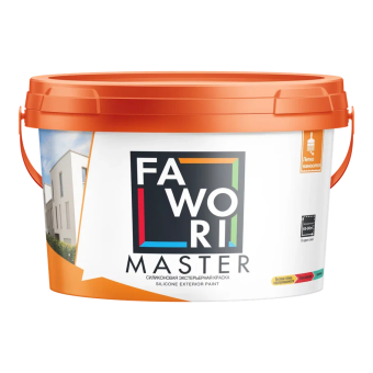 картинка FAWORI MASTER MIX-2 краска фасадная силиконовая 9 л. (Водоэм, силик, окрашивания стен/потолк, глубок от магазина ТНП