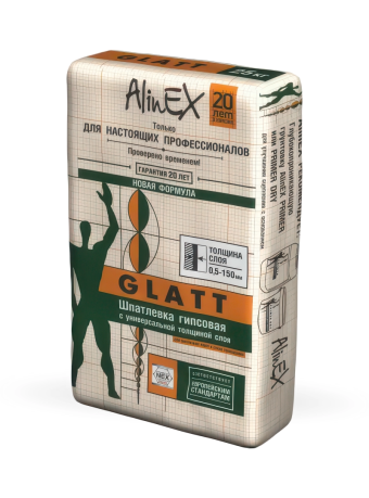 картинка Шпатлевка AlinEX GLATT, 25кг (гипсовая) (49) от магазина ТНП