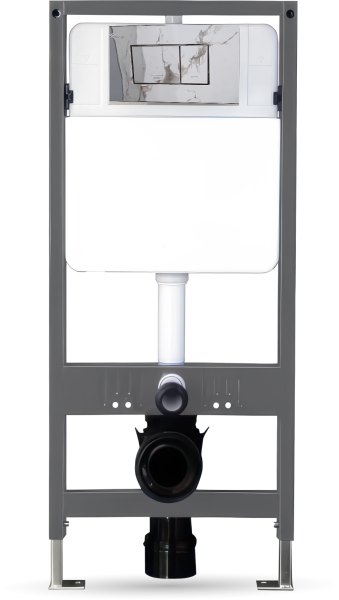 картинка Инсталляция для унитаза подвесного Visam slim 80 EX-112-001 3/6 л. кнопка квадрат, хром глянец от магазина ТНП