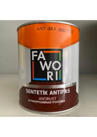 картинка FAWORI SENTETiK ANTYPAS антикорозийная грунтовка цвет серый 0,75 л (Серая, антикорозийная) от магазина ТНП