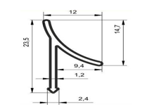 картинка PR-961 Раскладка внутренняя для кафельной плитки, черный,  2.7м от магазина ТНП
