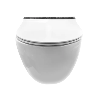 картинка Glossy White Wall-Hung Toilet/ Глянцевый белый подвесной унитаз KZ837B-C 490*370*340 от магазина ТНП