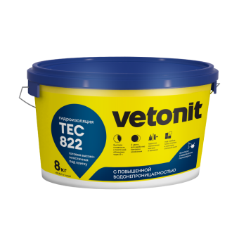 картинка Гидроизоляция vetonit tec 822 pink 8kg от магазина ТНП