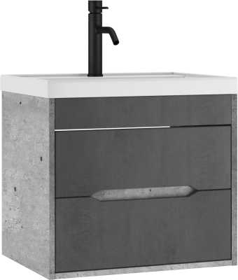 картинка Тумба подвесная под умывальник "UNIT 60" Loft В2 Бетон Домино DL5601T от магазина ТНП