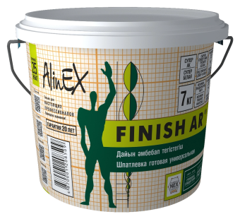 картинка Шпатлевка AlinEX FINISH AR, 7,5 кг (полимерная, всесезонная) от магазина ТНП
