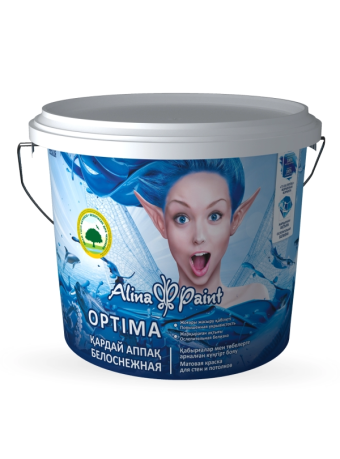 картинка Краска водоэмульсионная, Alina Paint OPTIMA, 7 кг (интерьерная, супербелая, всесезонная) от магазина ТНП