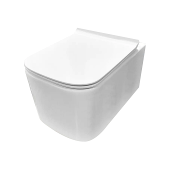 картинка Glossy White Wall-Hung Toilet/ Глянцевый белый подвесной унитаз KZ832B 520*345*355 от магазина ТНП