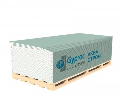 картинка Гипсокартон Gyproc Aqua Cтронг 2500*1200*15 от магазина ТНП