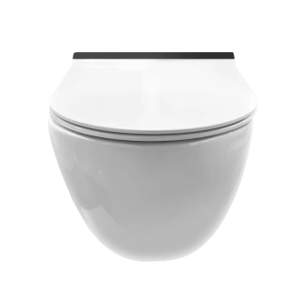 картинка Glossy White Wall-Hung Toilet/ Глянцевый белый подвесной унитаз KZ837B-B 490*370*340 от магазина ТНП