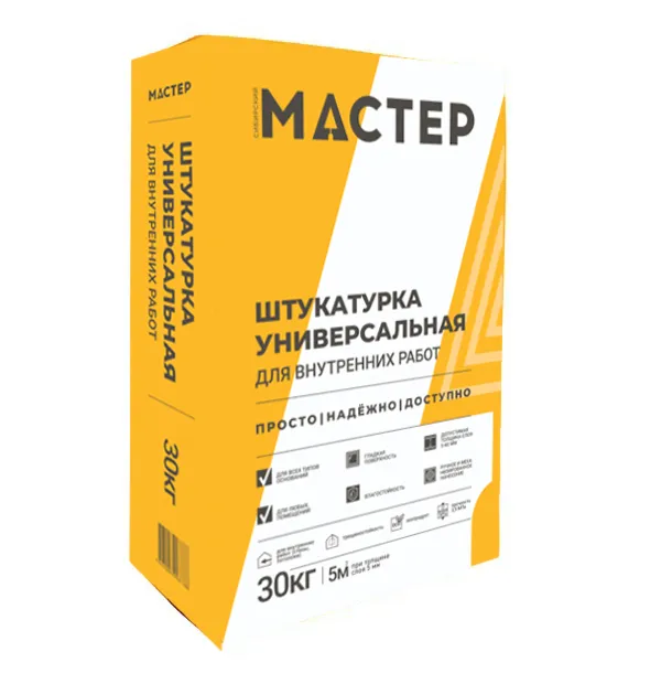 картинка Штукатурка Универсальная Сибирский Мастер 30кг (49) от магазина ТНП