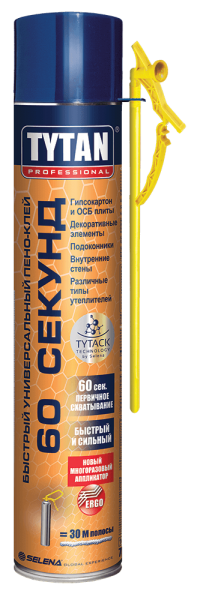 картинка TYTAN пена-клей СТД ERGO, быстрый, универсальный, 60 сек., 750 мл (1к-12шт) от магазина ТНП