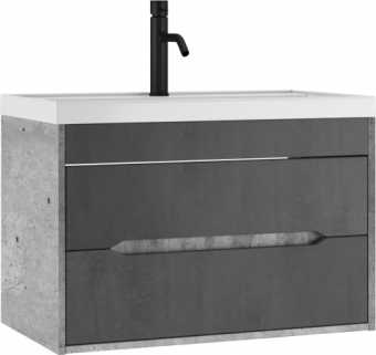 картинка Тумба подвесная под умывальник "UNIT 80" Loft В2 Бетон Домино DL5603T от магазина ТНП