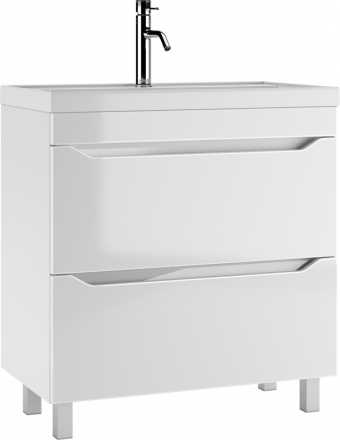 картинка Тумба под умывальник "UNIT 80" Ева с двумя ящиками В2 Айсберг DA5908T от магазина ТНП