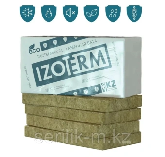картинка Мин.плита "Izoterm"(А) П75М35 1000-600х50 (4,8 м.кв, 0,24 куб) от магазина ТНП