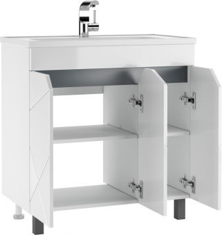 картинка Тумба под умывальник "Absolute 80" Vector без ящика Домино DV6604T от магазина ТНП