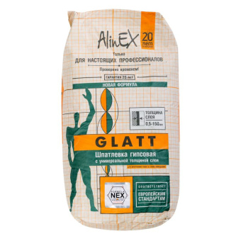 картинка Шпатлевка AlinEX GLATT, 5кг (гипсовая) от магазина ТНП