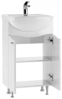 картинка Тумба под умывальник "Уют 50 Волна" без ящика АЙСБЕРГ DA1012T, код ТН ВЭД 9403609009 от магазина ТНП