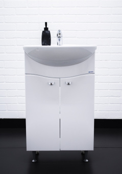 картинка Тумба под умывальник "Уют 50 Волна" без ящика АЙСБЕРГ DA1012T, код ТН ВЭД 9403609009 от магазина ТНП