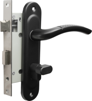 картинка Ручка на планке с замком LS-59 MBK Strong от магазина ТНП