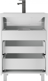 картинка Тумба под умывальник "Bazis 60" Topaz с тремя ящиками В3 Домино DT6401T от магазина ТНП