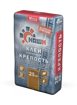 картинка Клей НАШИ "Крепость", 25кг (для плитки, серый) (48) от магазина ТНП