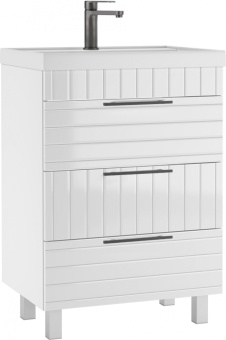 картинка Тумба под умывальник "Bazis 60" Topaz с тремя ящиками В3 Домино DT6401T от магазина ТНП