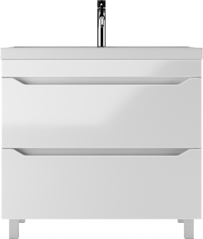 картинка Тумба под умывальник "Bazis 90" Ева с двумя ящиками В2 Айсберг DA5909T от магазина ТНП