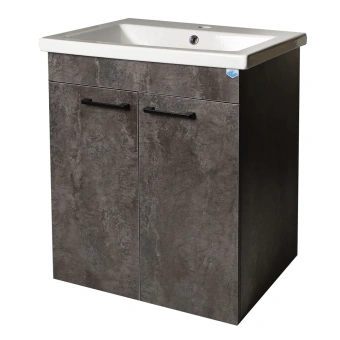 картинка Тумба Neo Breeze 60, напольная, 2 двери, бетон от магазина ТНП